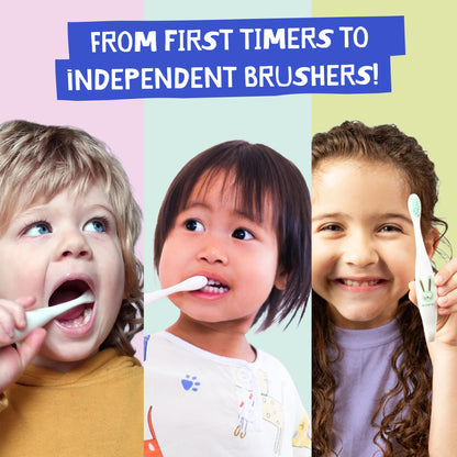 Jack N' Jill Kids Toothbrush - Extra Soft Bristles, Plant-Based Handle