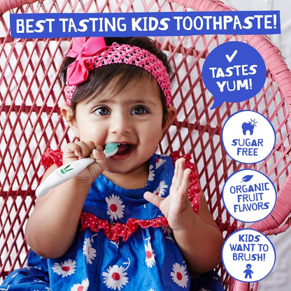 Jack N' Jill Mega Toothpaste 7.05 oz – Fluoride Free, 40% Xylitol, Strawberry
