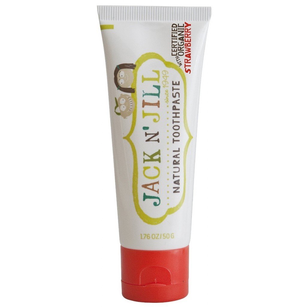 Jack N' Jill Natural Toothpaste for Baby & Infants – Fluoride Free, 40% Xylitol, Strawberry, 1.76 oz