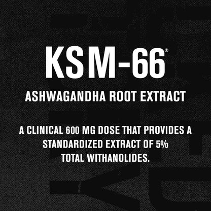 Jacked Factory KSM-66 Ashwagandha Root Extract - 60 Veggie Capsules | 5% Withanolides