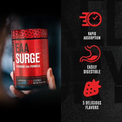 Jacked Factory EAA Surge – Essential Amino Acids Powder (EAAs & BCAAs) – Pineapple