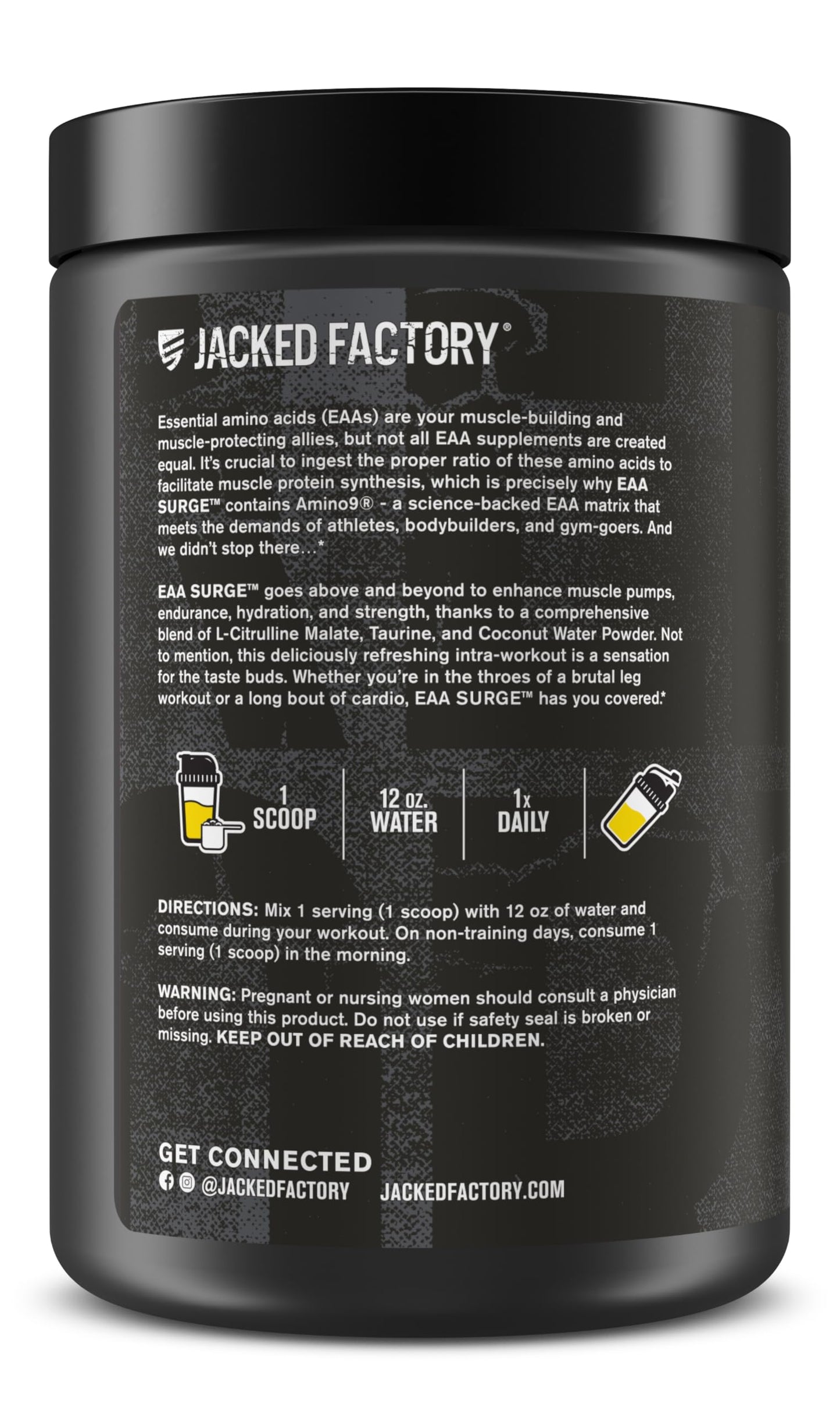 Jacked Factory EAA Surge – Essential Amino Acids Powder (EAAs & BCAAs) – Pineapple