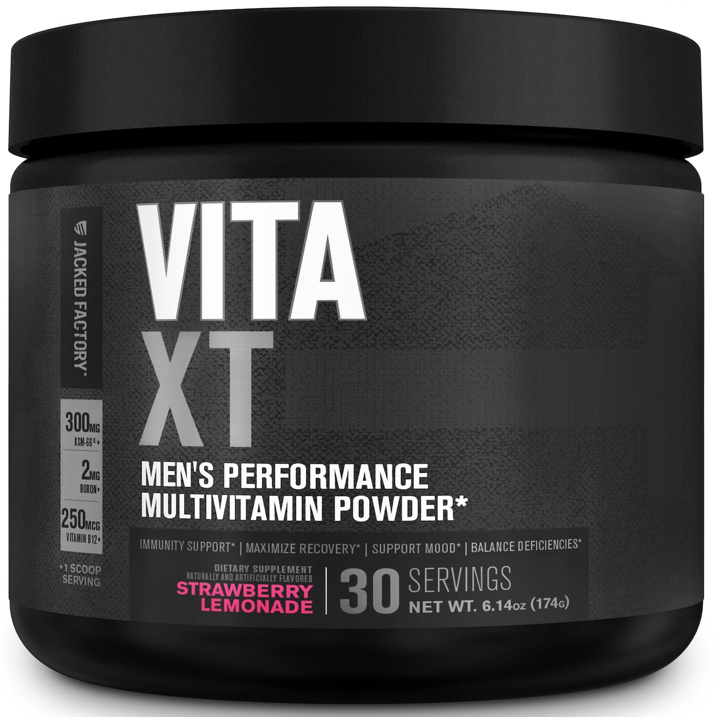 Jacked Factory Vita XT Performance Vitamin Powder – Daily Multivitamin for Men | Strawberry Lemonade, 30 Servings