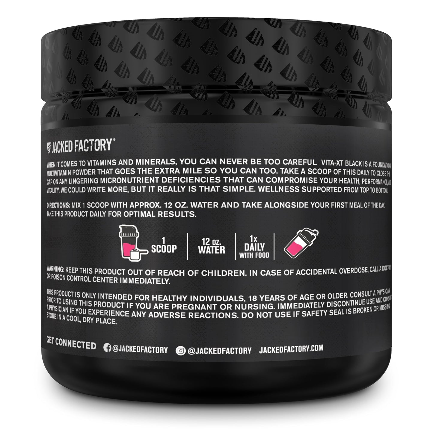 Jacked Factory Vita XT Performance Vitamin Powder – Daily Multivitamin for Men | Strawberry Lemonade, 30 Servings