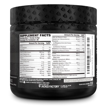 Jacked Factory Vita XT Performance Vitamin Powder – Daily Multivitamin for Men | Strawberry Lemonade, 30 Servings