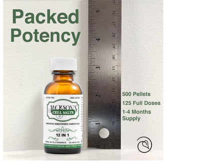 Jackson’s 12-in-1 Cell Salt Combo – 500 Pellets / 125 Doses | Vegan, USA-made