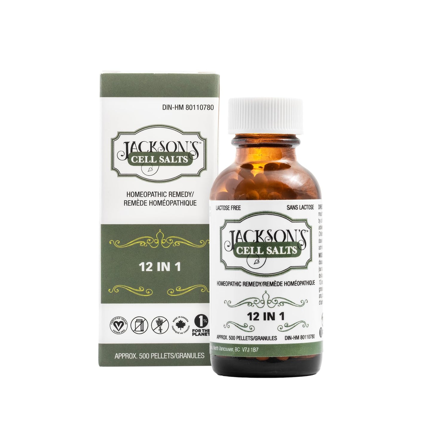Jackson’s 12-in-1 Cell Salt Combo – 500 Pellets / 125 Doses | Vegan, USA-made