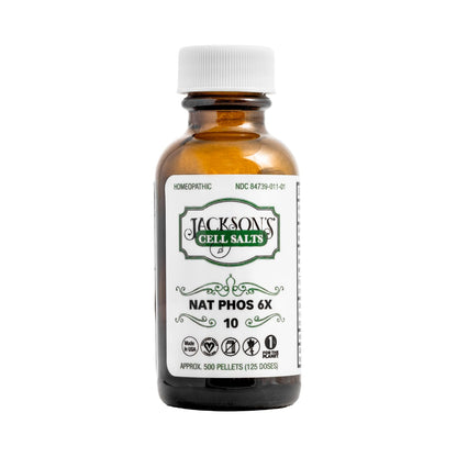 Jackson's Nat Phos 6X Cell Salt – Heartburn Relief, Vegan, USA Made