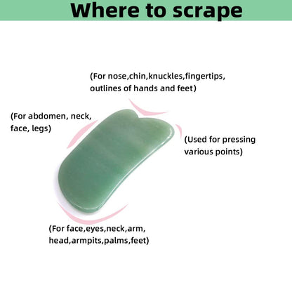 TOP SEWING Jade Roller & Gua Sha Set – Facial Massage Tool with Natural Jade Stone for Anti-Aging, Face Spa & Trigger Point Therapy