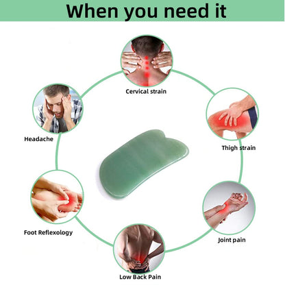 TOP SEWING Jade Roller & Gua Sha Set – Facial Massage Tool with Natural Jade Stone for Anti-Aging, Face Spa & Trigger Point Therapy