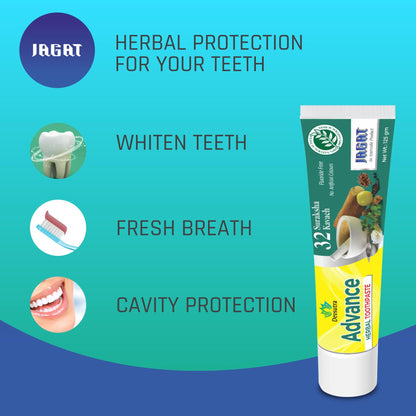 Jagat Devsutra Advanced Toothpaste | Ayurvedic Herbal, 100% Natural Whitening | Pack of 4
