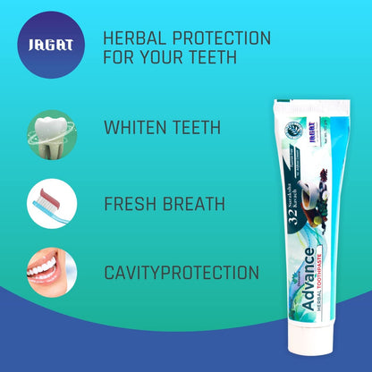 Jagat Devsutra Advanced Toothpaste | Ayurvedic Herbal, 100% Natural Whitening | Pack of 4