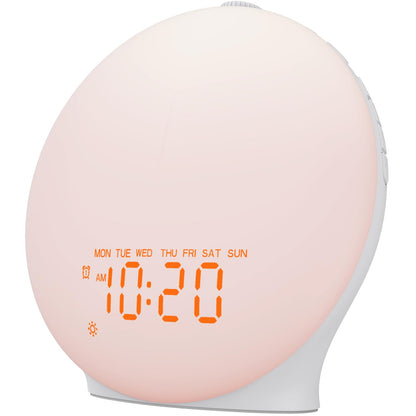 JALL Sunrise Alarm Clock – White Noise, 25 Sounds, 17 Night Lights, Bluetooth Wake Up Light