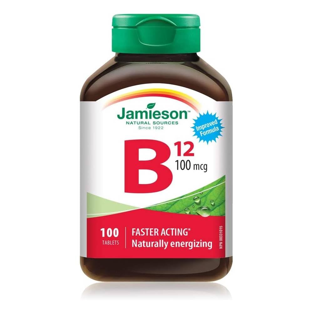 Jamieson B12 100 mcg (Methylcobalamin) – 100 Tablets