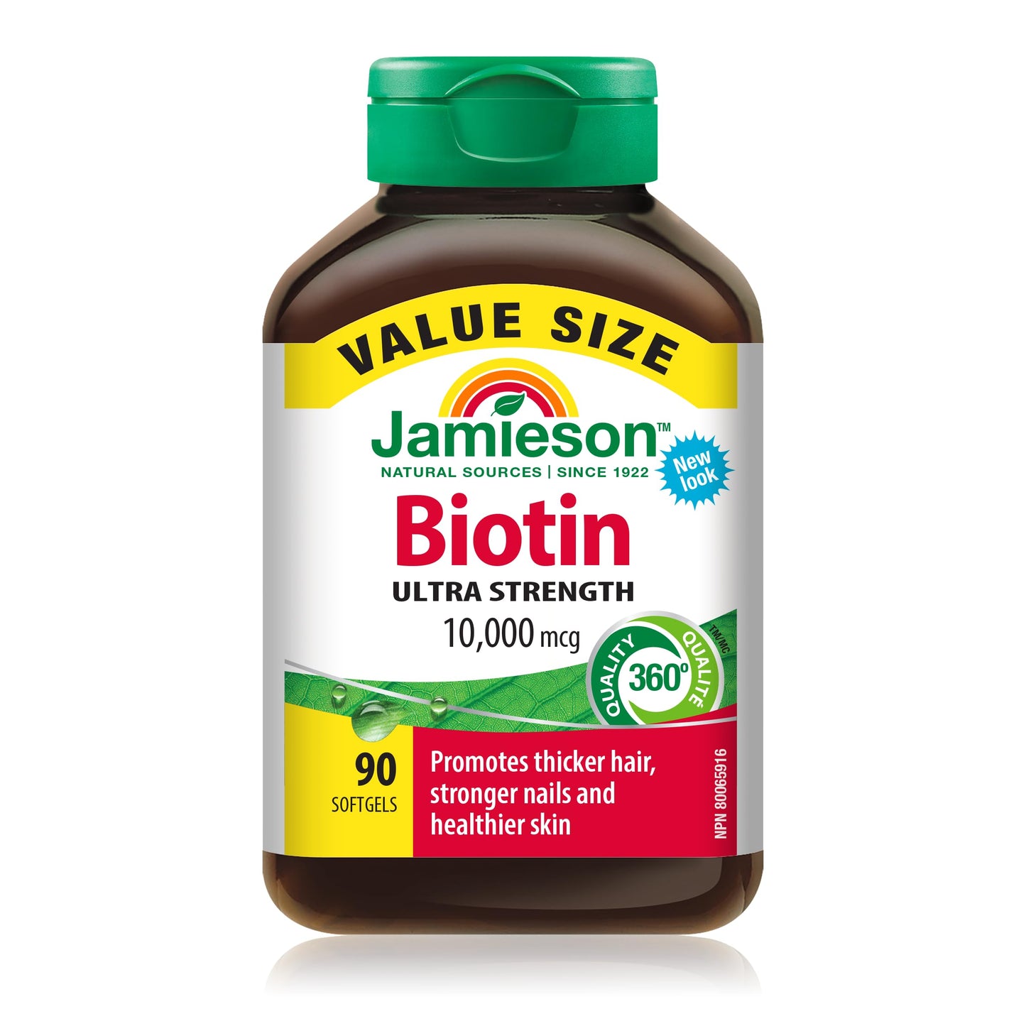 Jamieson Biotin 10,000 mcg – 90 Softgels (Value Size) | Ultra Strength Biotin