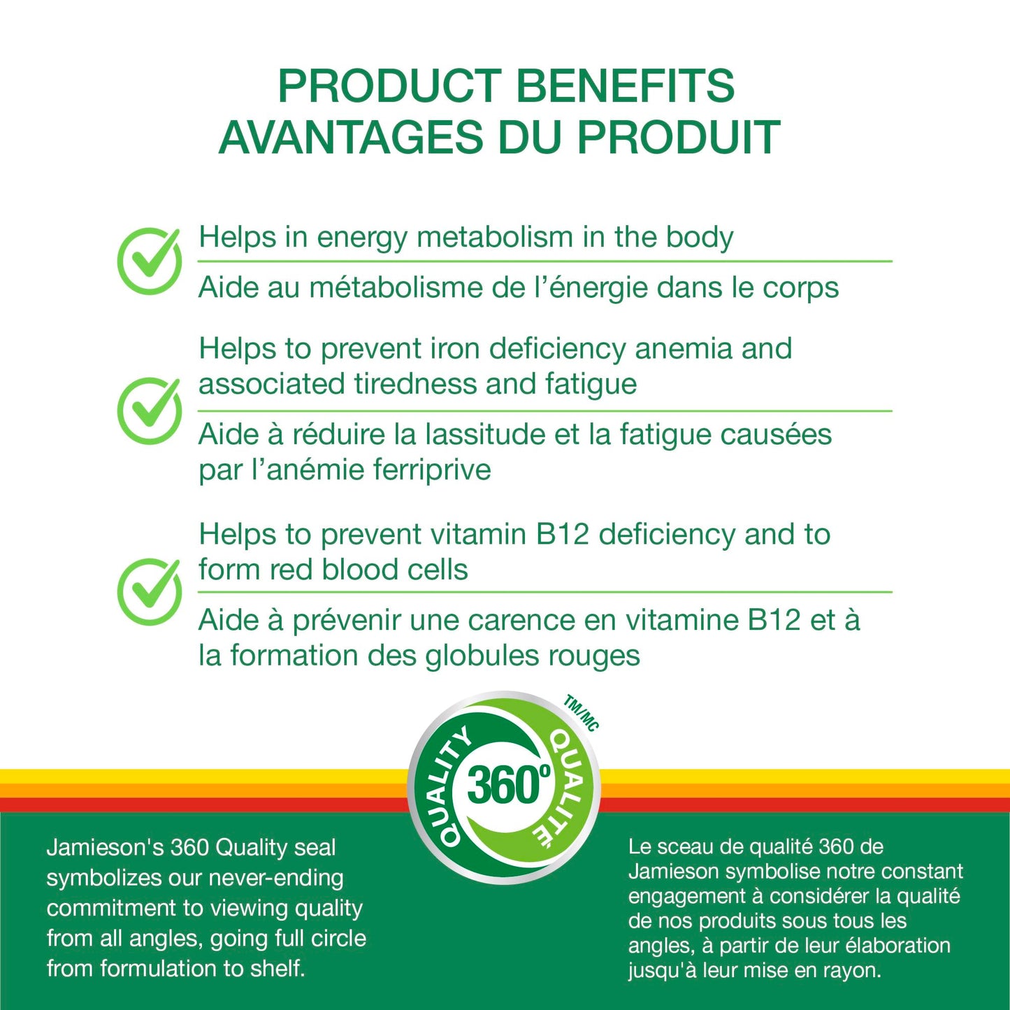 Jamieson Iron + Vitamin B12, 45 Chewable Tabs | Mango Lime Flavor | Gluten-Free