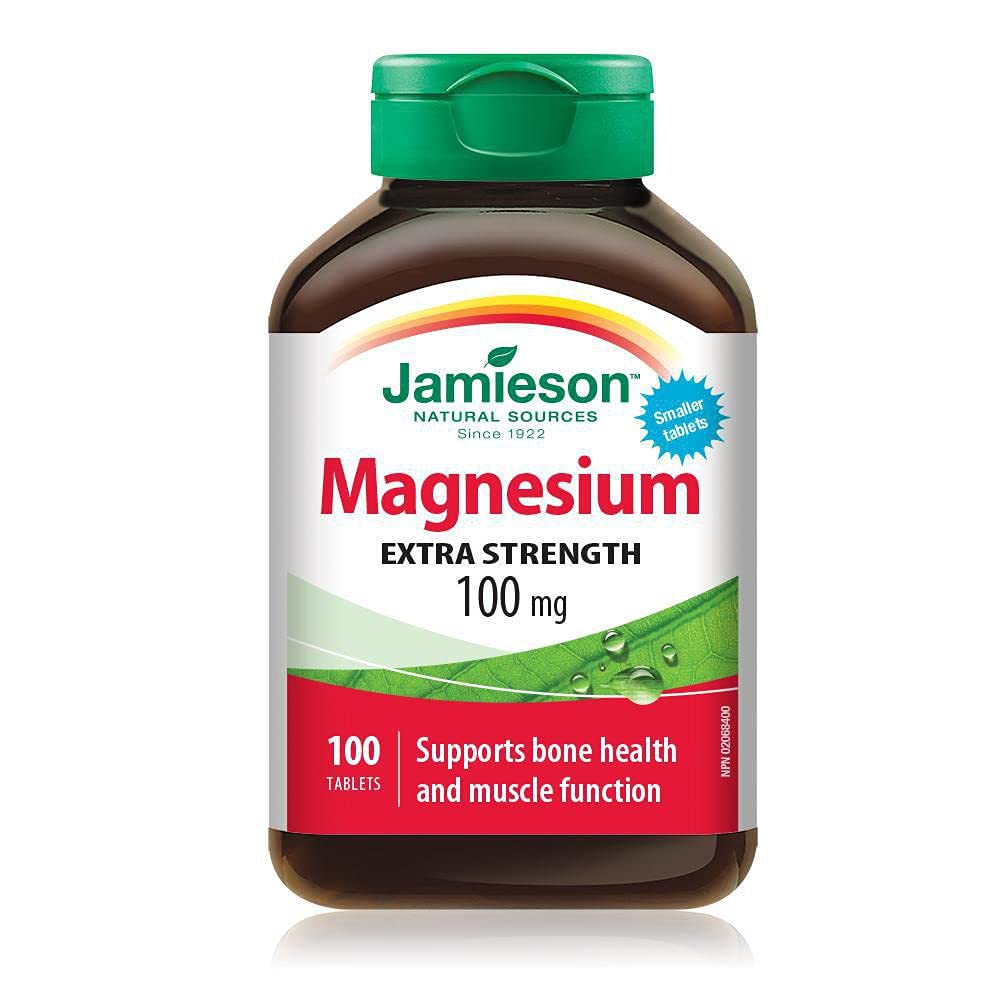 Jamieson Magnesium 100 mg, 100 Tablets – Magnesium Supplement