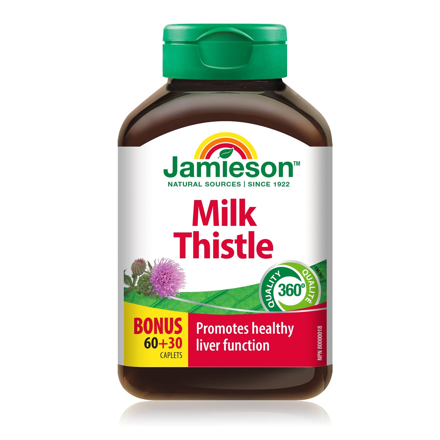 Jamieson Milk Thistle Bonus for Liver - 90 Caplets | Supports Liver Health