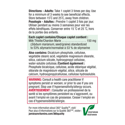 Jamieson Milk Thistle Bonus for Liver - 90 Caplets | Supports Liver Health