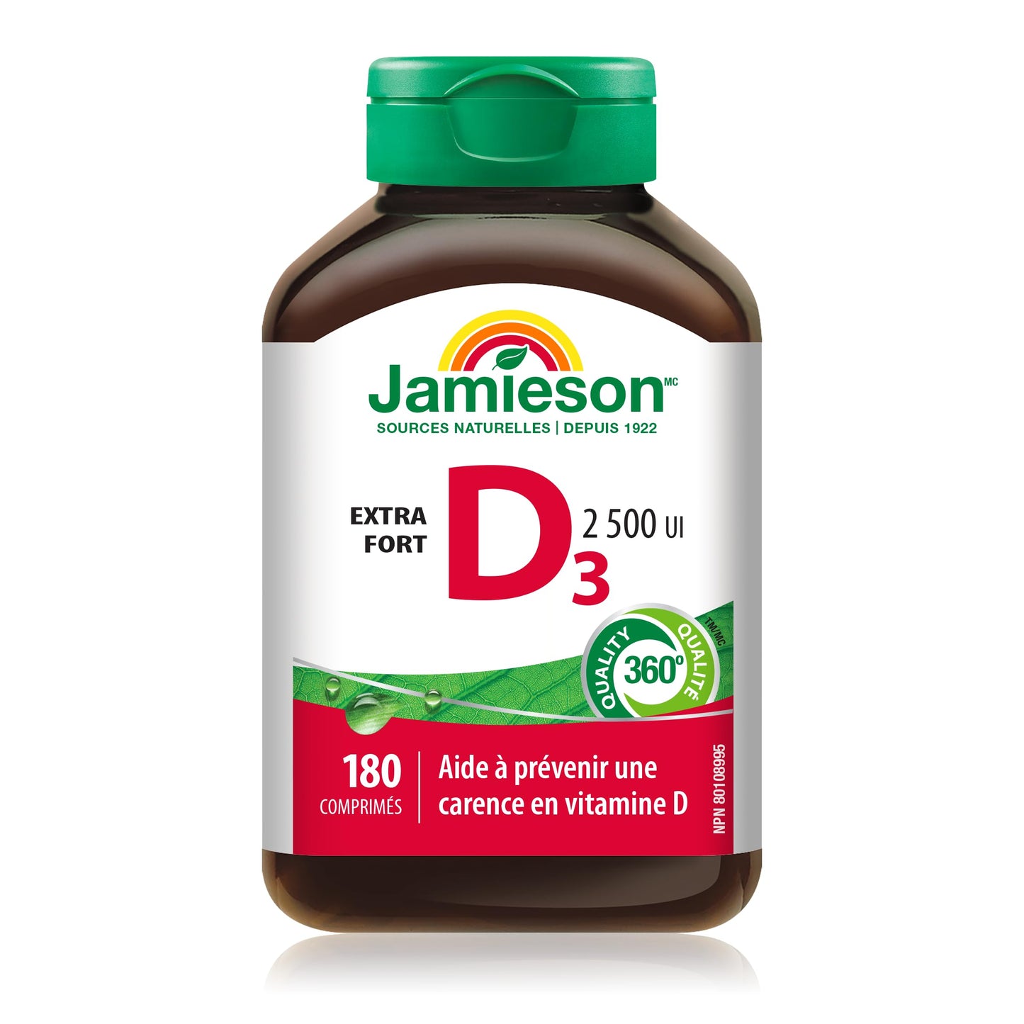 Jamieson Extra Strength Vitamin D3 2,500 IU, 180 Tabs | Vitamin D3 Supplement