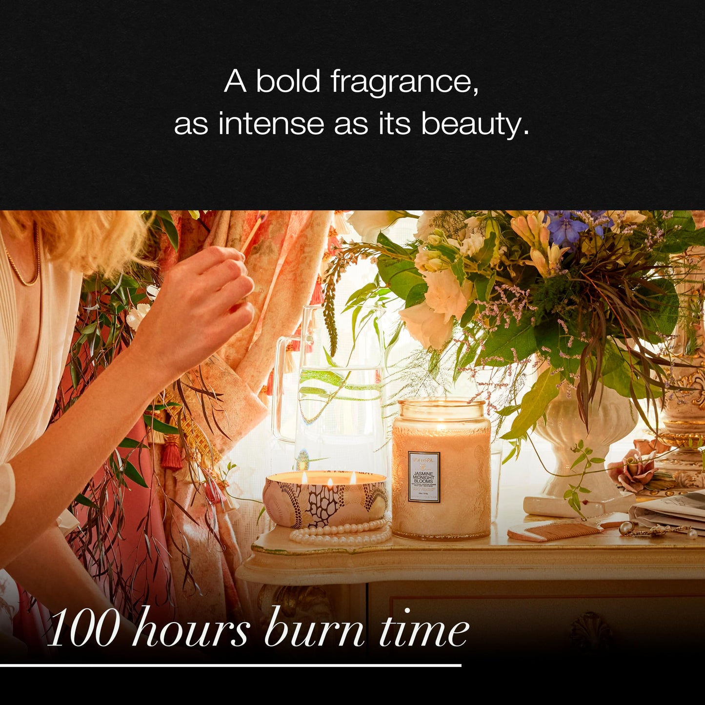 Japonica Collection Large - Jasmine Midnight Blooms by Voluspa | 18 oz Candle – Unisex