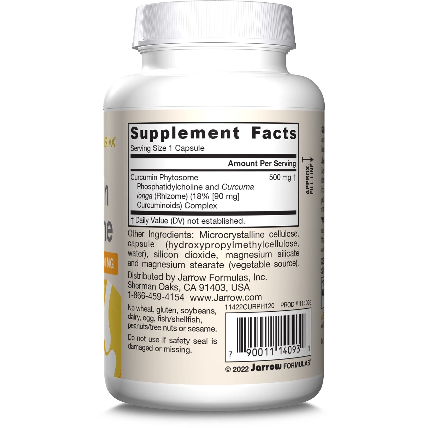 Jarrow Formulas Curcumin Phytosome 500 mg with Meriva – Joint Health & Antioxidant Support – 120 Veggie Capsules