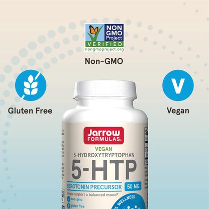 Jarrow Formulas 5-HTP 100 mg – 90 Veggie Capsules | 90 Day Supply