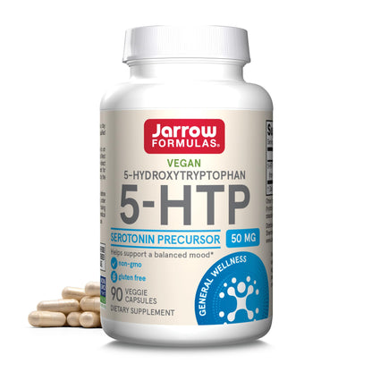 Jarrow Formulas 5-HTP 100 mg – 90 Veggie Capsules | 90 Day Supply