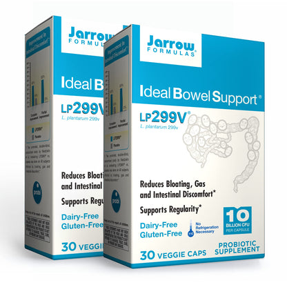 Jarrow Formulas Ideal Bowel Support – 10 Billion CFU per Serving, 2x30 Veggie Caps