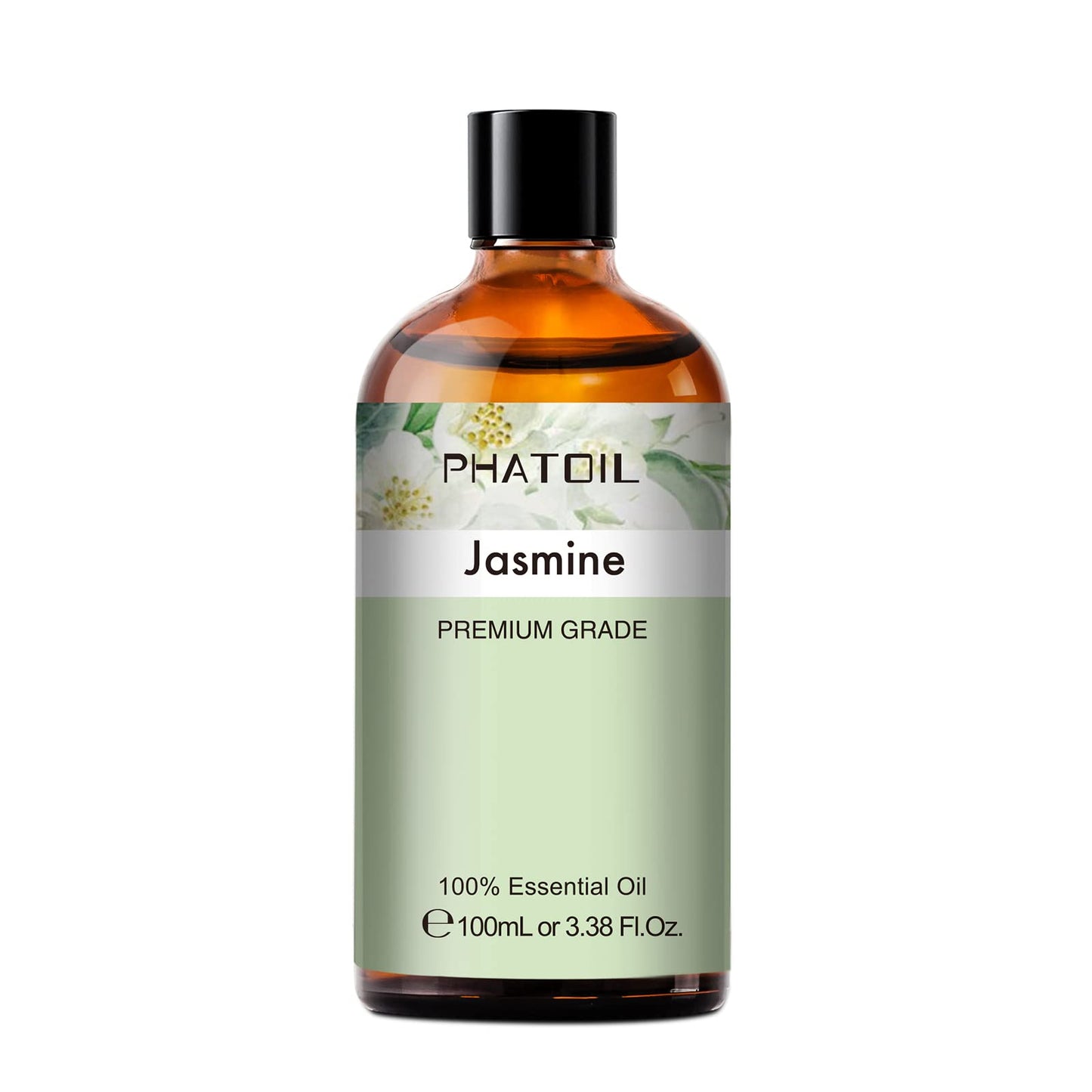 PHATOIL Jasmine Essential Oil 3.38 Fl Oz (100ml) with Glass Dropper