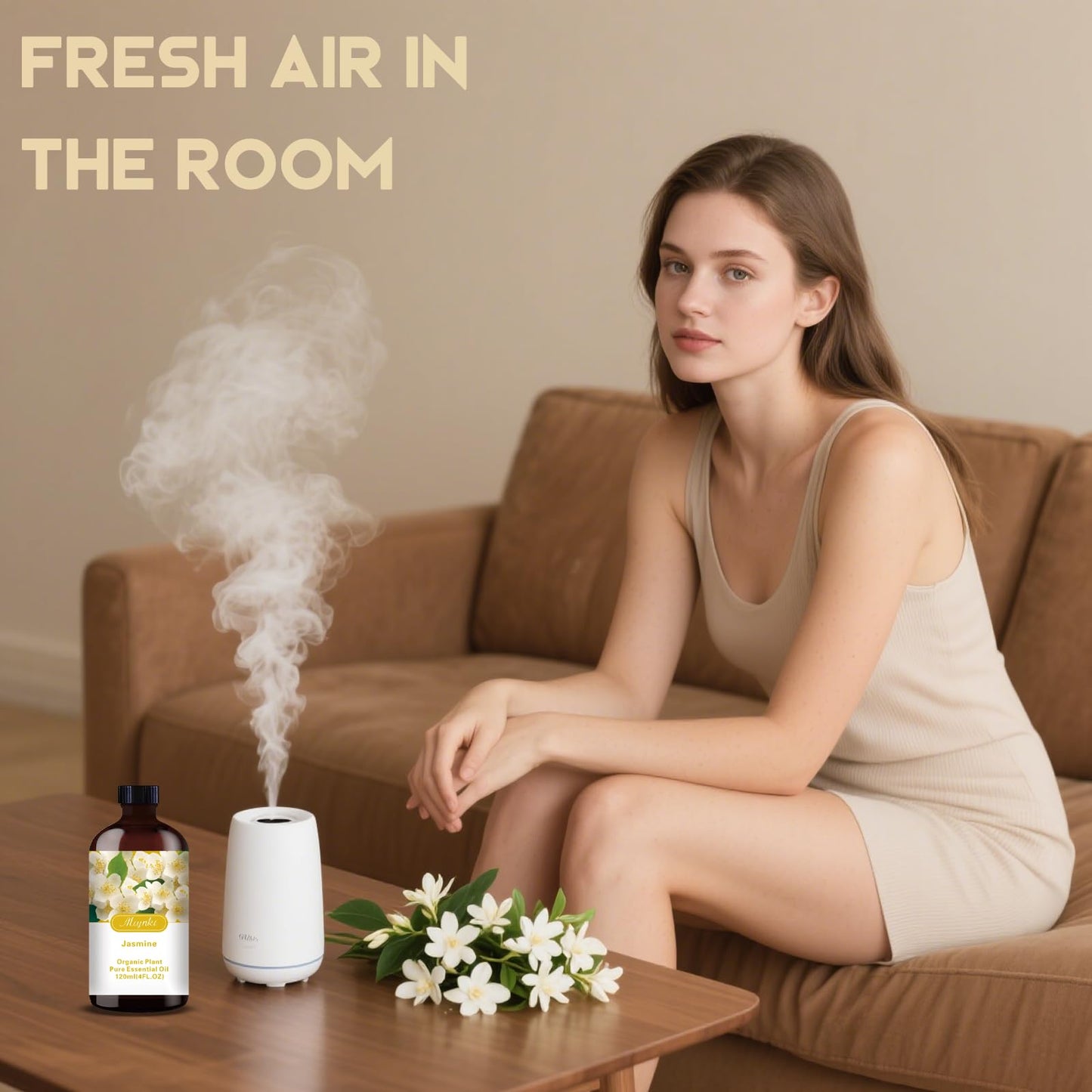 Jasmine Essential Oil 4.33oz (130ml) – Pure Jasmine Fragrance for Diffusers, Candles, Soap Making & Aromatherapy