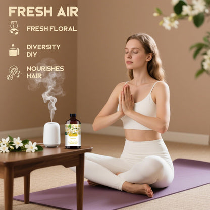 Jasmine Essential Oil 4.33oz (130ml) – Pure Jasmine Fragrance for Diffusers, Candles, Soap Making & Aromatherapy