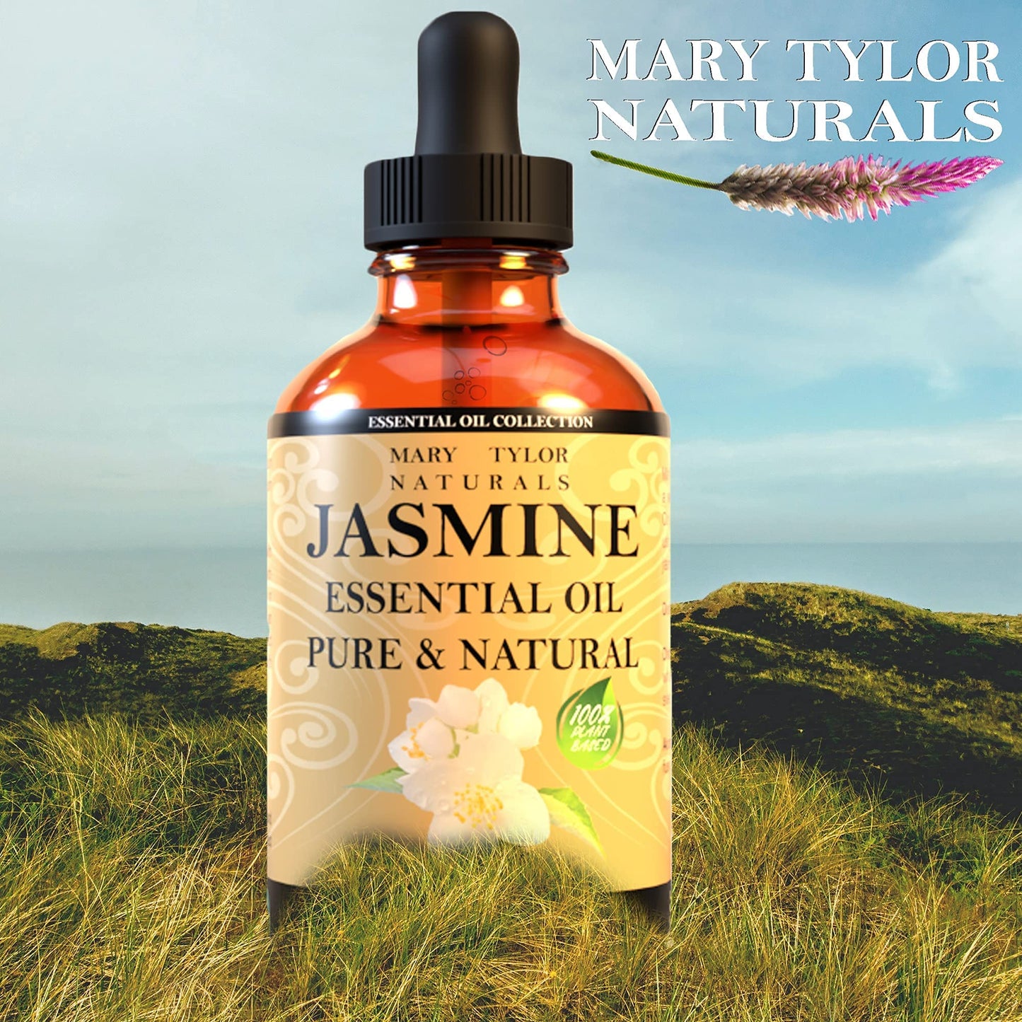 Jasmine Essential Oil (1 oz) – Premium Therapeutic Grade, 100% Pure & Natural | Mary Tylor Naturals