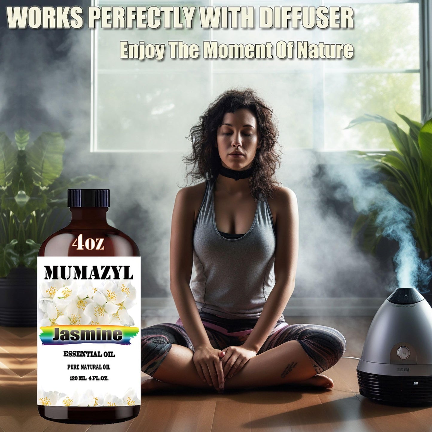 Jasmine Essential Oil - 4 Fl Oz (120 ml) for Diffuser, DIY Crafts & Gifts