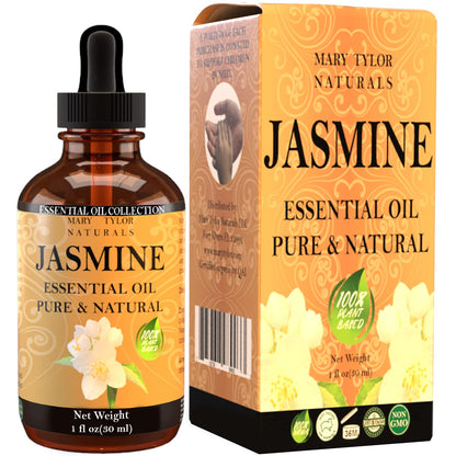 Jasmine Essential Oil (1 oz) – Premium Therapeutic Grade, 100% Pure & Natural | Mary Tylor Naturals