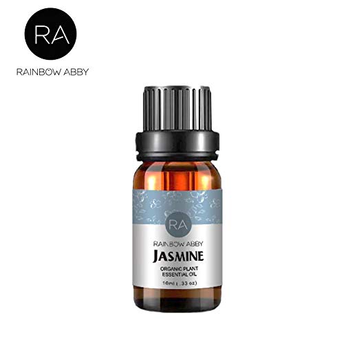 RAINBOW ABBY Jasmine Essential Oil – 100% Pure Organic Jasmine Oil for Diffuser, Skincare & Sleep (10ML)