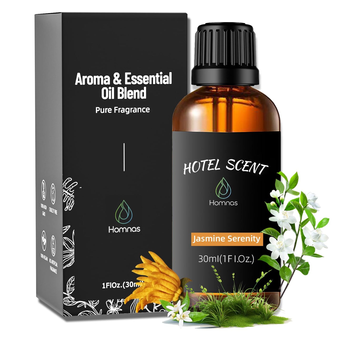 Jasmine Serenity Essential Oil – Hotel Diffuser Oil (30ML) in Jasmine & Orange Flower | Aromatherapy