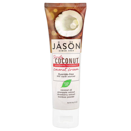 Jason Simply Coconut Whitening Toothpaste - Coconut Cream (4.2 oz)