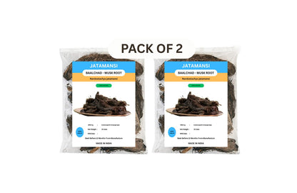 2 Packs Jatamansi Root – Balchad Musk Root, Spikenard (Nardostachys Jatamansi) 25 GMS