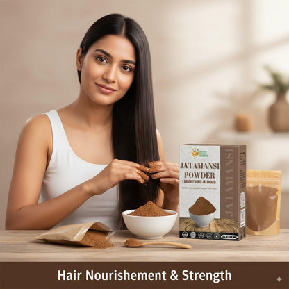 Herbs Botanica Jatamansi Root Powder – Hair Growth & Stress Relief | 5.3 oz