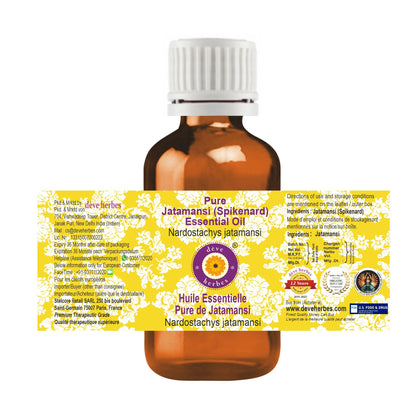 dève herbes Jatamansi (Spikenard) Essential Oil 5ml | Pure, Steam Distilled, Lightweight
