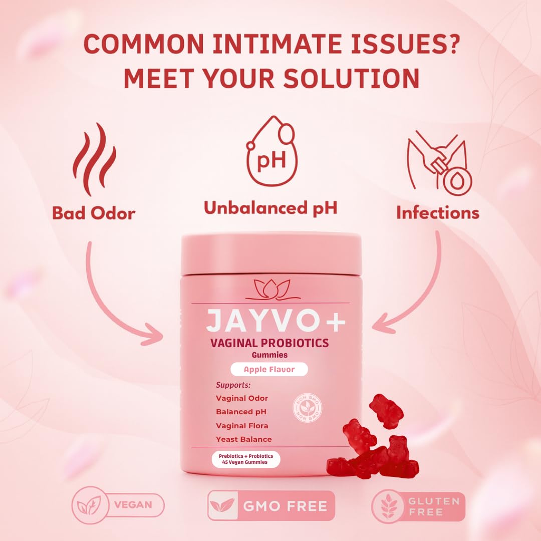 JAYVO Vaginal Probiotic – pH Balance, Odor & Yeast Control | Gummies