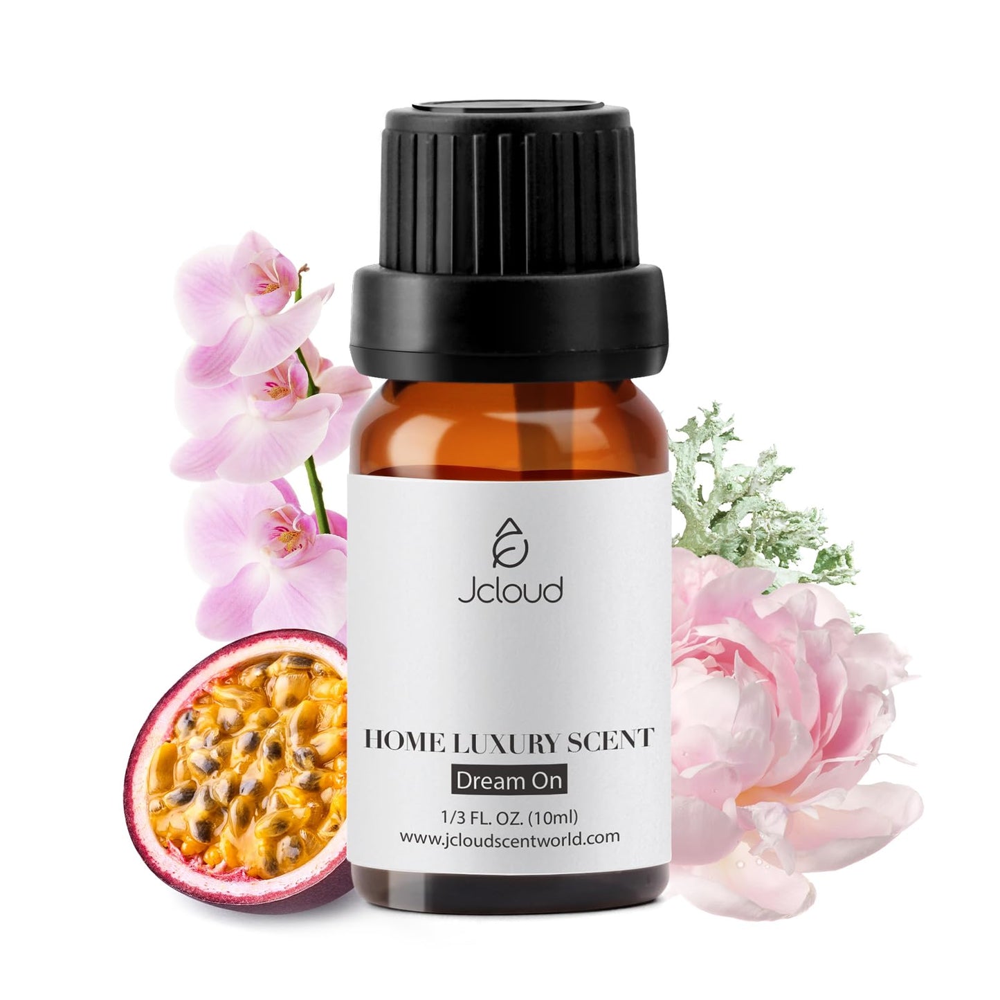 JCLOUD Dream On Essential Oil for Diffuser – Luxury Hotel Scent with Passion Fruit, Peony & Orchid (10mL)