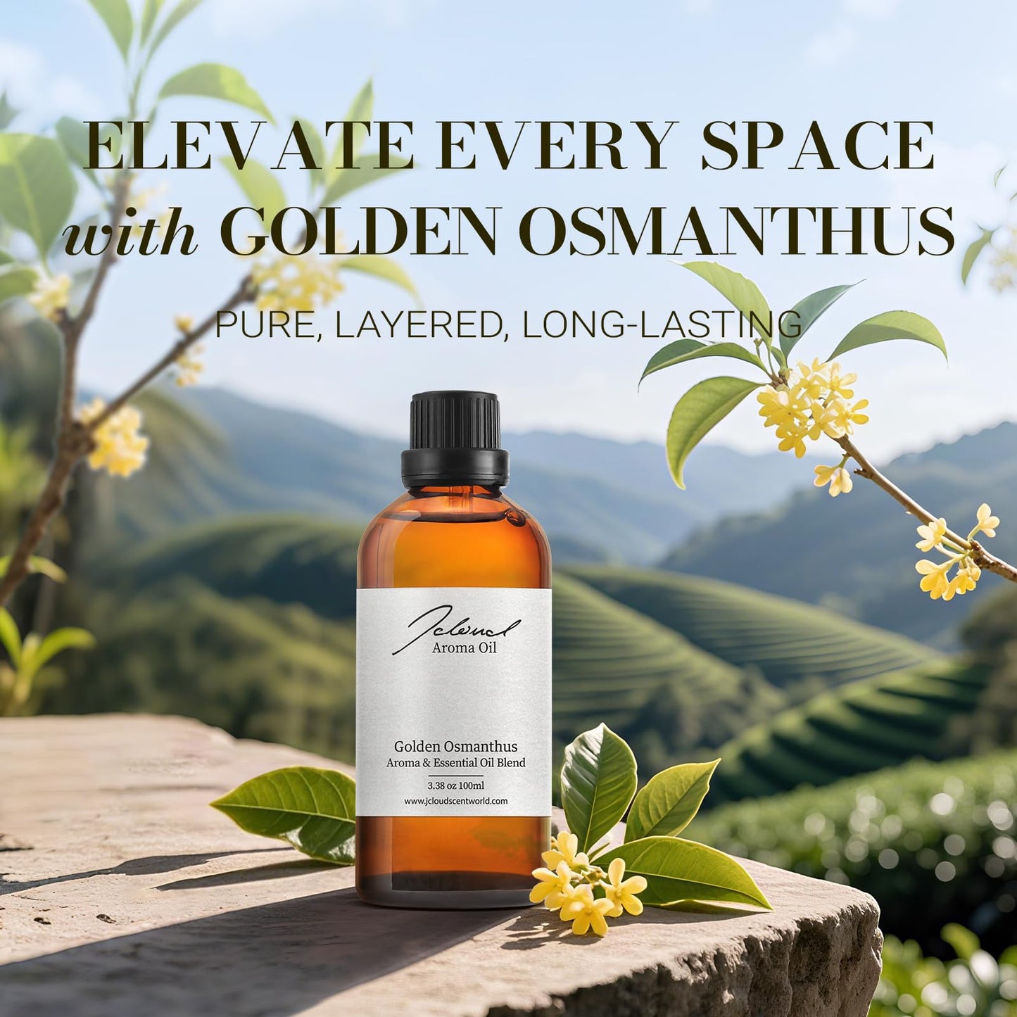 JCLOUD Golden Osmanthus Hotel Diffuser Oil | Luxury Natural Fragrance for Home & Spa