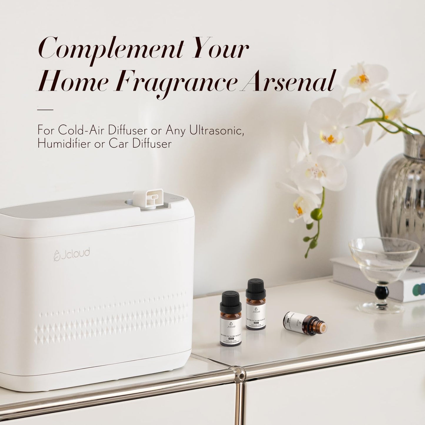 JCLOUD Paris Essential Oil for Diffuser – Luxury Hotel Scent with Rose, Jasmine & Honeysuckle (10mL)