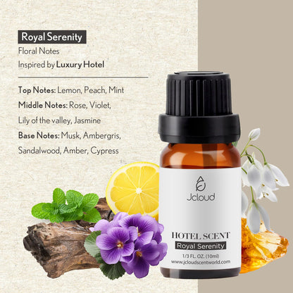 JCLOUD Royal Serenity Essential Oil – Luxury Hotel Scent Diffuser Oil (10mL)