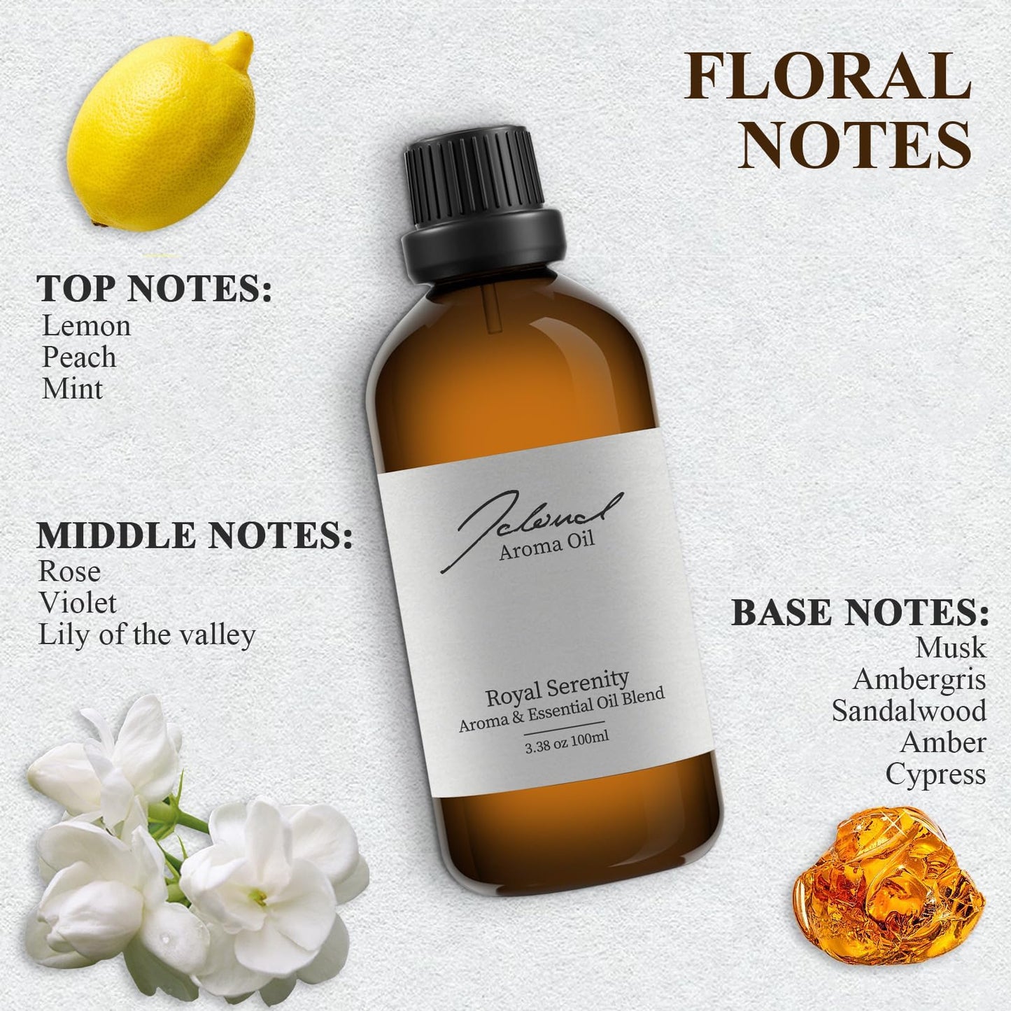 JCLOUD Royal Serenity Diffuser Oil – 100mL, 5-Star Hotel Scent