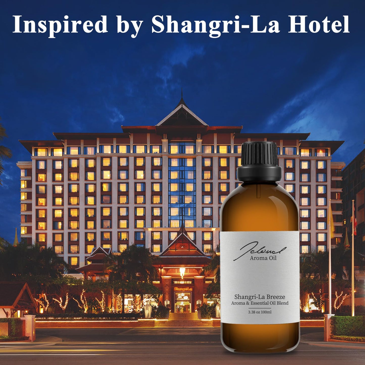 JCLOUD Shangri-La Breeze Essential Oil – Hotel Scent for Diffusers | Cedarwood & Sandalwood 100mL