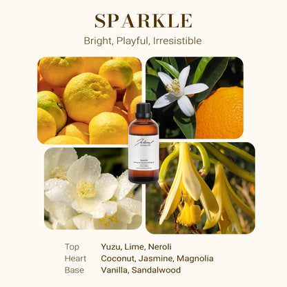 JCLOUD Sparkle Hotel Diffuser Oil | Luxury Natural Essential Oils for Home & Waterless Diffusers – 3.38 Fl Oz