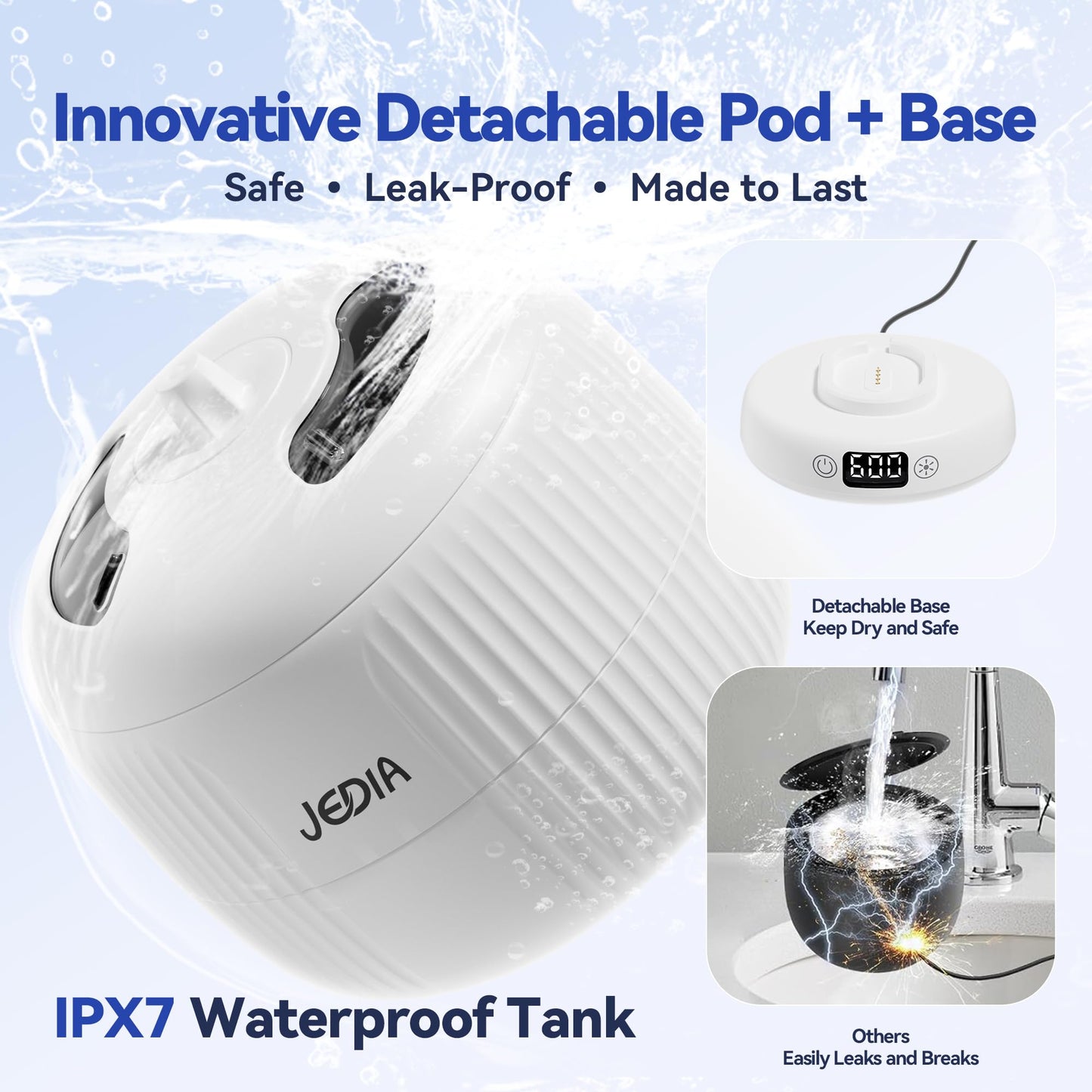 2025 JEDIA Ultrasonic Retainer Cleaner – 4 Modes, 45kHz, 180ml
